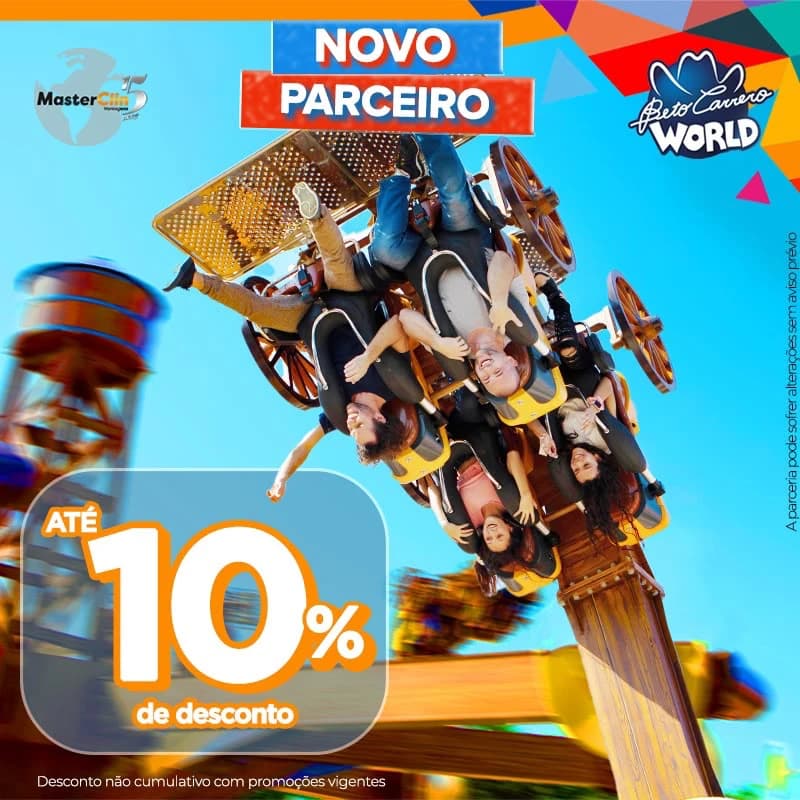 Novo parceiro: Beto Carrero World, com até 10% de desconto pelo Cartão MasterClin Vantagens